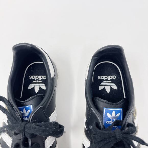 Adidas Youth Size 13 Black White Originals Samba OG Sneakers Ortholite B42126 - Picture 8 of 10